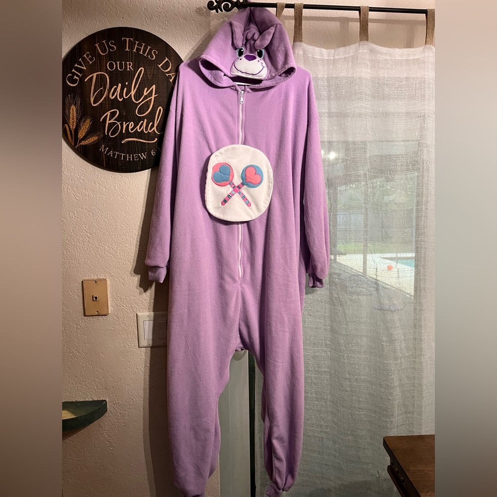 Large adult Care Bear style onesie